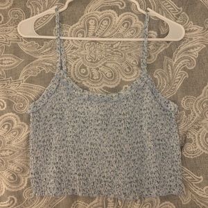 Smocked crop tank